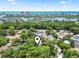 A picturesque aerial shot of the property with a beautiful coastal backdrop, emphasizing location at 2425 Park St., North Myrtle Beach, SC 29582