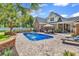Stunning pool with brick surround, complete with lounge chairs, umbrella seating, and a well-manicured yard at 2441 Hunters Trail, Myrtle Beach, SC 29588