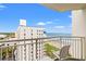 Balcony view overlooking the beach and ocean at 2701 S Ocean Blvd. # 902, North Myrtle Beach, SC 29582