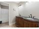 Bathroom features a double sink vanity with dark countertop at 2712 Austin Ave., Conway, SC 29527