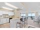 Updated kitchen features an island breakfast bar with seating and an open view of the ocean at 3805 S Ocean Blvd. # 503, North Myrtle Beach, SC 29582