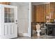 Unfinished full bathroom with shower stall, toilet, and exposed plumbing awaiting your personal touches at 400 Elizabeth Dr., Murrells Inlet, SC 29576