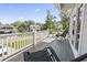 Relaxing deck with comfortable chairs and views of a charming neighborhood at 400 Elizabeth Dr., Murrells Inlet, SC 29576