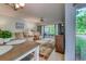 Charming living room offering a relaxing atmosphere, with a seamless transition to a screened-in porch for serene outdoor enjoyment at 415 Ocean Creek Dr. # 2189, Myrtle Beach, SC 29572