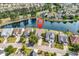 Aerial view highlighting the home's location on the serene lakefront property at 4548 Marshwood Dr., Myrtle Beach, SC 29579