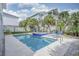 Beautiful pool with spa, sun loungers, and lush landscaping in a private backyard at 500 23Rd Ave. S, North Myrtle Beach, SC 29582