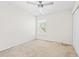 This bedroom includes a ceiling fan, a window that provides natural light, and a closet for storing belongings at 636 Pistoia Ln. # 636, Myrtle Beach, SC 29579