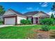 Charming home exterior with manicured lawn, brick accents, and a bright red front door at 638 Hatteras River Rd., Myrtle Beach, SC 29588