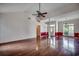 Spacious living room featuring hardwood floors, vaulted ceilings and natural light at 638 Hatteras River Rd., Myrtle Beach, SC 29588