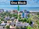 Aerial view of a neighborhood located one block from the ocean at 6813 Porcher Dr. # 21, Myrtle Beach, SC 29572