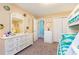 Bedroom featuring bunkbeds, dresser, and closet space at 712A Ocean Blvd. S, Surfside Beach, SC 29575