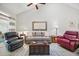 Comfortable living room featuring a vaulted ceiling, plush seating, and stylish decor at 779 Salerno Circle # A, Myrtle Beach, SC 29579