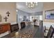 Open-concept dining room flows into living area, enhancing sense of space and connectivity at 86 Black River Rd., Myrtle Beach, SC 29588