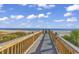 Private beach access to the ocean offers a convenient boardwalk for residents at 9581 Shore Dr. # 127, Myrtle Beach, SC 29572