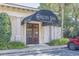 Entrance to Cinzia Spa at North Beach Plantation under a black awning at 100 North Beach Blvd. # 515, North Myrtle Beach, SC 29582