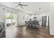 Open-concept kitchen with stainless steel appliances and bar seating at 1020 Sennema Circle, Myrtle Beach, SC 29588