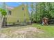 Exterior backyard with a play area, table, and metal fence at 1050 Hagley Dr., Pawleys Island, SC 29585