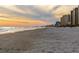Expansive beach with distant skyline and gentle waves at sunset at 1058 Sea Mountain Hwy. # 4-203, North Myrtle Beach, SC 29582