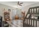 bedroom with a bunk bed, ceiling fan, and decor at 109 Obd Way, Myrtle Beach, SC 29588