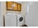 Functional laundry room with washer, dryer, and storage at 1107 Blue Ridge Trail, North Myrtle Beach, SC 29582