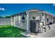 Side of house shows pool equipment and utilities; landscaped yard at 113 Adelphia Rd., Loris, SC 29569