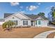 Attractive one-story home featuring a well-maintained lawn, a palm tree, and a driveway leading to an attached garage at 1217 Cymmer Ct., Conway, SC 29527