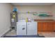 Convenient laundry area with storage cabinets, a utility sink, and a full size washer and dryer at 1217 Cymmer Ct., Conway, SC 29527