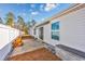 Patio with a white fence, canopy, and sliding glass doors, creating the perfect outdoor retreat at 1217 Cymmer Ct., Conway, SC 29527