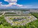 An aerial view highlighting the beautiful community layout, featuring many homes and a picturesque pond at 1290 Prescott Circle, Myrtle Beach, SC 29577