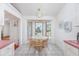 Cozy dining area with a bay window provides abundant natural light and lovely backyard views at 1527 Hallborough Dr., Surfside Beach, SC 29575