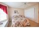 Bedroom features neutral walls, carpeted floors, closet and a ceiling fan at 170 Glenwood Dr., Conway, SC 29526