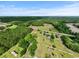 Breathtaking aerial view of a vast property showcasing the location with surrounding trees and neighboring homes at 1763 Lipscomb Rd., Mullins, SC 29574
