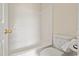 Bright bathroom features a white tub-shower combo and toilet at 1763 Lipscomb Rd., Mullins, SC 29574
