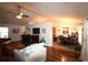 Inviting living room with hardwood floors, seamlessly connected to a dining area, perfect for entertaining at 233 Oak Lea Dr., Conway, SC 29526