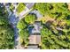 Aerial view of a home surrounded by lush trees in a residential neighborhood at 3071 Alice Ln., Little River, SC 29566