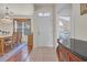Inviting entryway with tile flooring that leads to a dining area and a bedroom at 3071 Alice Ln., Little River, SC 29566