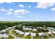 Scenic aerial view of a charming home in a tranquil, tree-lined neighborhood with water features at 323 Waties Dr., Murrells Inlet, SC 29576