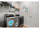 Well-organized laundry room equipped with modern, front-load washer and dryer at 348 Hidden Cove Dr., Little River, SC 29566