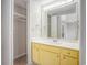 Bathroom vanity with a large mirror and a closet storage space at 351 Lake Arrowhead Rd. # 24-396, Myrtle Beach, SC 29572