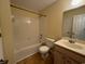 Bathroom featuring neutral wall color, tiled floors and shower with shower-tub combo at 3761 Citation Way # 531, Myrtle Beach, SC 29577