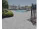 A community pool and patio area with lush landscaping and lounge chairs at 3761 Citation Way # 531, Myrtle Beach, SC 29577