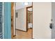 Hallway view into bathroom featuring a shower and tub at 4350 Intercoastal Dr. # 2402, Little River, SC 29566