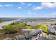 Aerial view of waterway community with beautiful landscaping and a marina at 4520 Coquina Harbour Dr. # F-3, Little River, SC 29566