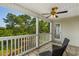 Relaxing balcony with a ceiling fan and beautiful views of the surrounding nature at 4940 Windsor Green Way # 301, Myrtle Beach, SC 29579