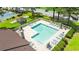 Aerial view of community pool area at 500 Myrtle Greens Dr. # D, Conway, SC 29526