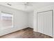 Bright bedroom with hardwood floors, double closet and plenty of natural light at 5146 Fairmont Ln., Myrtle Beach, SC 29579