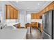Modern kitchen with stainless steel appliances, sleek countertops, and ample cabinet space at 67 Camden Circle, Pawleys Island, SC 29585
