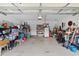 An overstuffed two-car garage is full of boxes and equipment at 728 Churchill Dr., Myrtle Beach, SC 29579