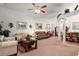 Spacious living room with multiple seating areas and decorative accents throughout at 728 Churchill Dr., Myrtle Beach, SC 29579
