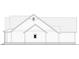 Side elevation of the home design, highlighting the roofline and window placement at 9 Sw Mashie Ct., Carolina Shores, NC 28467